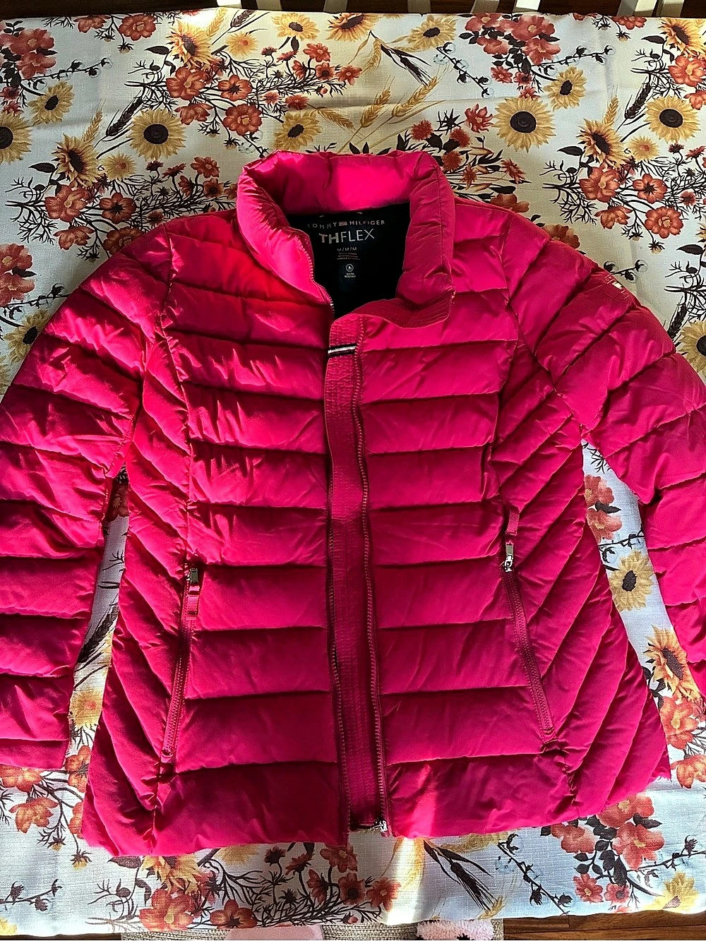 Tommy Hilfiger TH Flex Water Resistant Puffer Jacket Pink Medium